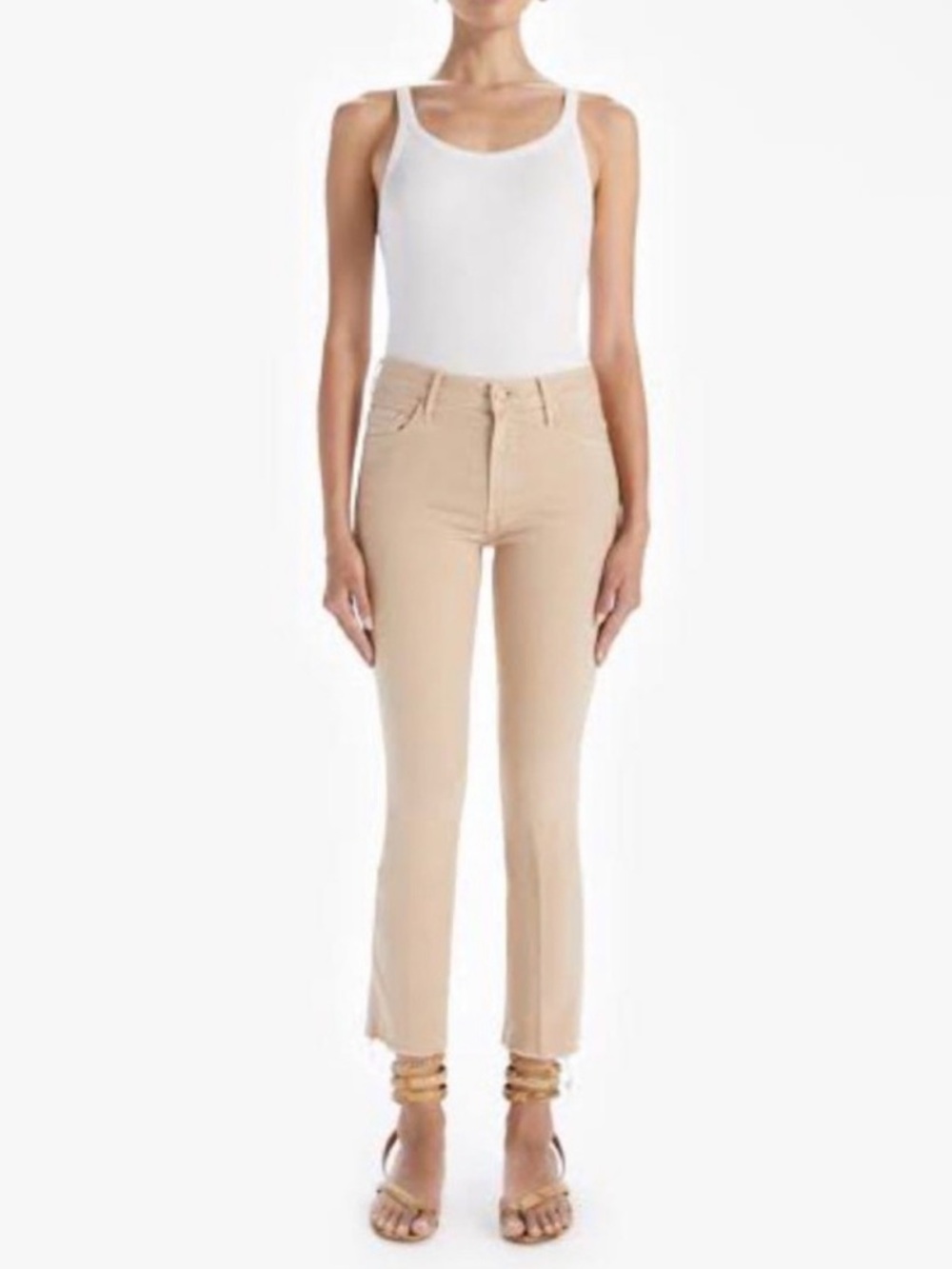 MOTHER Insider Ankle Fray Jeans in So Far Gone Wash Size 30